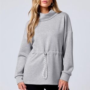 NEVER BEEN WORN!! ANRABESS Womens Turtleneck Lightweight Top with Drawstring